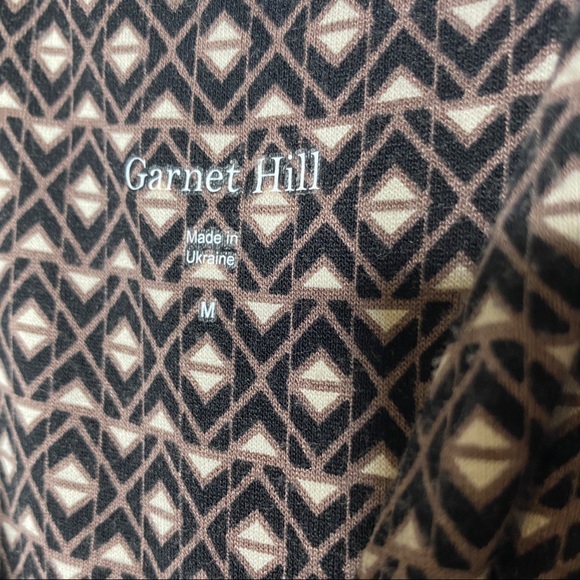Garnet Hill geometric v-neck midi dress size M - Picture 10 of 10